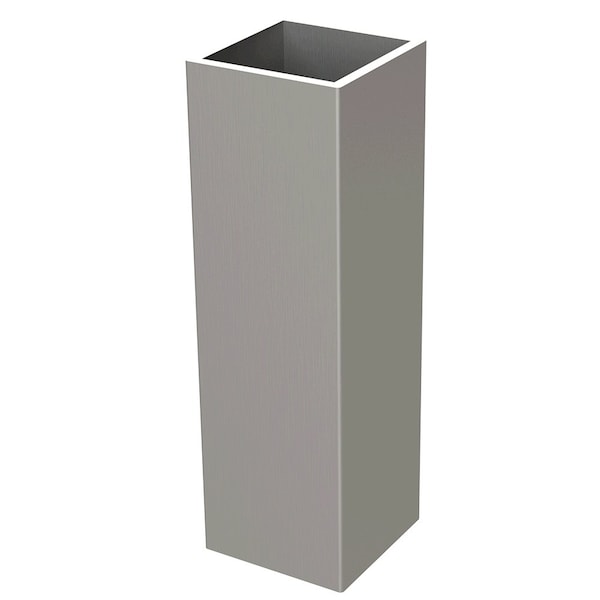 Diseños de Distinción 1.25" x 4" Ferrule Cuadrado - Aluminio Cepillado - 01FRS1254BA1