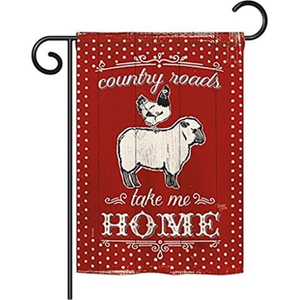 Gardencontrol 13 x 18.5 in. Country Friends Nature Farm Animals Impressions  Vertical Double Sided Garden Flag - GA4118428