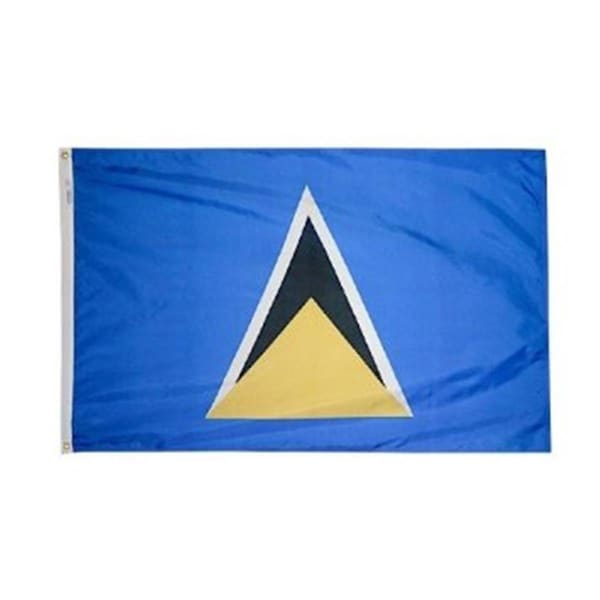 Ss Collectibles 4 ft. X 6 ft. Nyl-Glo St. Lucia Flag - SS2521597
