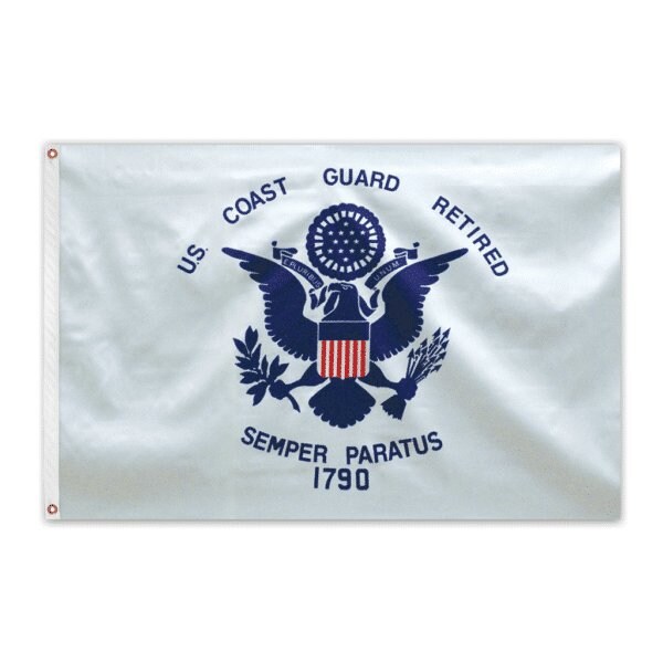 Global Flags Unlimited US Coast Guard Retired Outdoor E Poly Flag 3'x5' - 203892