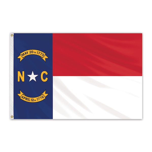 Global Flags Unlimited North Carolina Outdoor Nylon Flag 12"x18" - 200505