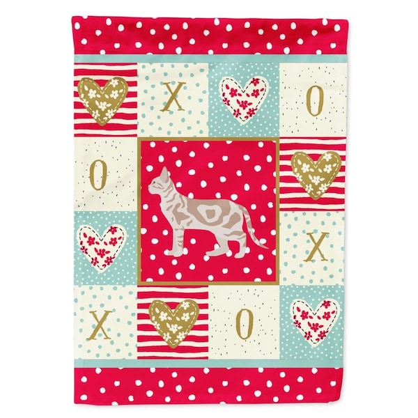 Carolines Treasures 11 x 0.01 x 15 in. Sokoke No.2 Cat Love Garden Flag - CK5715GF