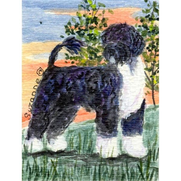 Carolines Treasures 28 x 40 In. Portuguese Water Dog Flag Canvas- House Size - SS8855CHF