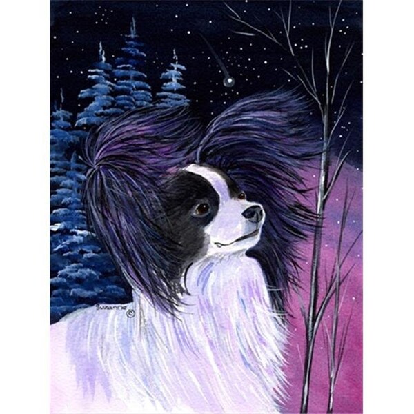 Carolines Treasures Carolines Treasures SS8377GF Starry Night Papillon Flag - Garden Size; 11 x 15 in. - SS8377GF
