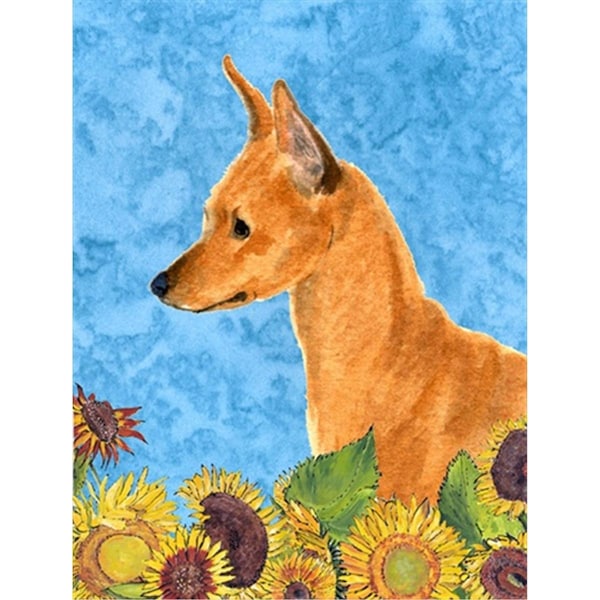 Carolines Treasures 28 x 40 in. Min Pin Flag Canvas House Size - SS4235CHF