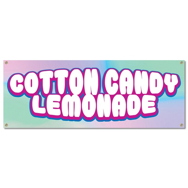 Signmission Cotton Candy Lemonade, 18 Inch, Banner - B-30365