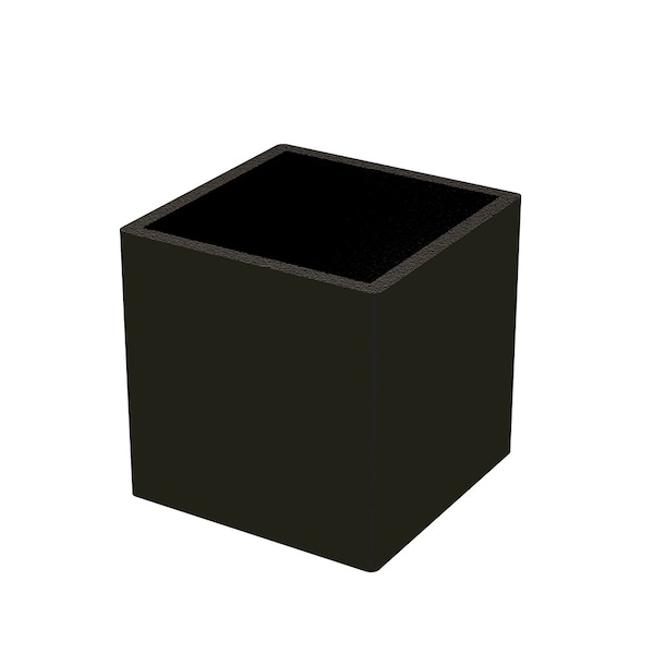 Diseños de Distinción 1" x 1" Ferrule Cuadrado - Negro Liso - 01FRS1010WR1