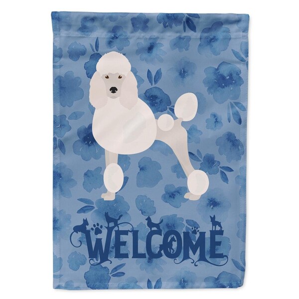 Carolines Treasures 28 x 0.01 x 40 in. Poodle Welcome Flag Canvas House Size - CK6036CHF