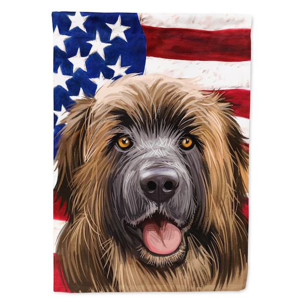 Carolines Treasures Leonberger American Canvas House Flag - 28 x 0.01 x 40 in. - CK6606CHF