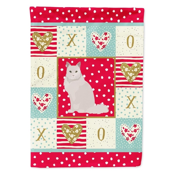 Carolines Treasures 11 x 0.01 x 15 in. Chantilly Tiffany Cat Love Garden Flag - CK5751GF