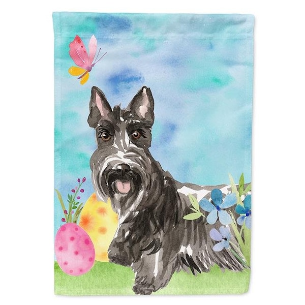Carolines Treasures Carolines Treasures CK1902CHF Easter Eggs Scottish Terrier Flag Canvas House Size - CK1902CHF