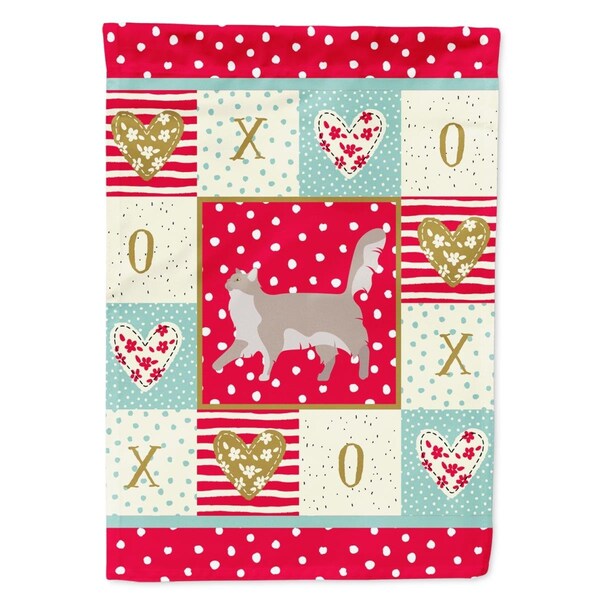 Carolines Treasures 11 x 0.01 x 15 in. Chantilly Tiffany Cat Love Garden Flag - CK5574GF