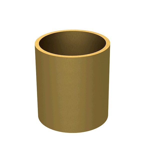 Diseños de Distinción .815" x 1" Ferrule Redonda - Latón Satinado - 01FRC1010SB1