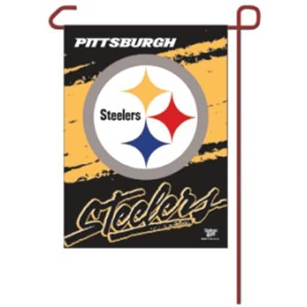 Caseys Pittsburgh Steelers Flag 12x18 Garden Style 2 Sided - 3208508381