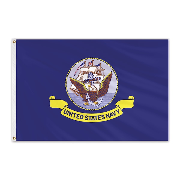 Global Flags Unlimited Navy Outdoor Nylon Flag 12"x18" - 210323