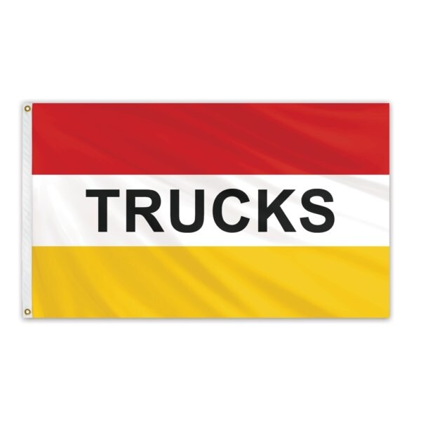 Global Flags Unlimited Trucks Red/White/Yellow Message Flag 3'x5' Standard Flag - 204607