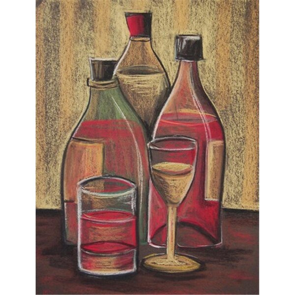 Patioplus Bottles & Glasses Wine Flag Canvas House Size - PA714667