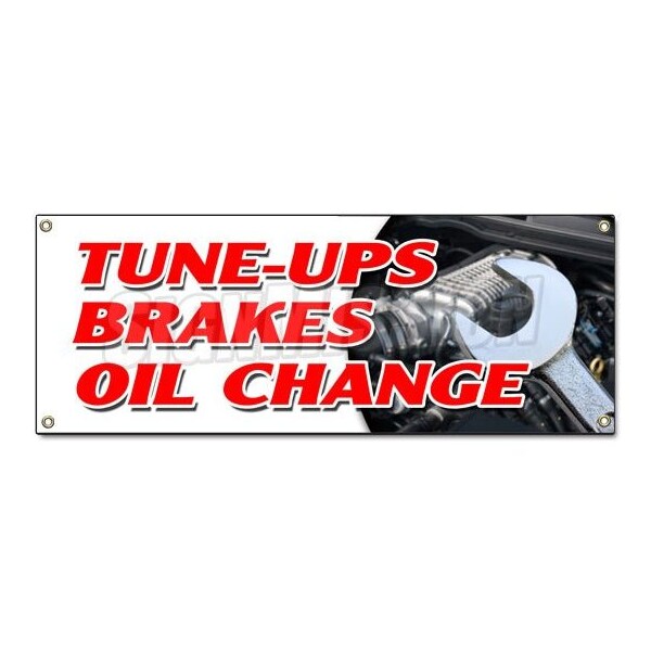 Signmission Tune Ups Brakes Oil Chan, 18 Inch x 48 Inch, Banner - B-TUNE UPS BRAKES OIL CHAN