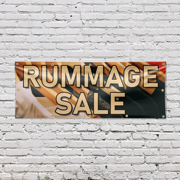 Signmission Rummage Sale, 48 Inch x 120 Inch, Vinyl Banner - B-120-30840