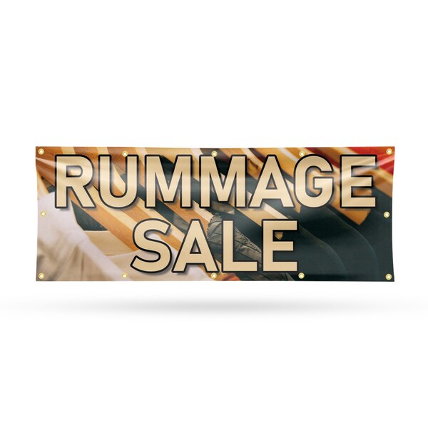 Signmission Rummage Sale, 48 Inch x 120 Inch, Vinyl Banner - B-120-30840