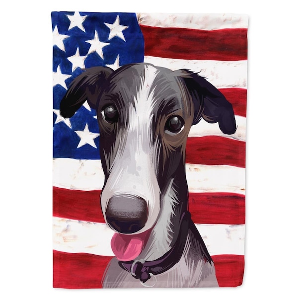 Carolines Treasures Polish Greyhound Dog American Canvas House Flag - 28 x 0.01 x 40 in. - CK6651CHF