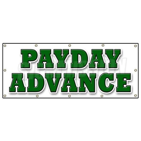 Signmission PAYDAY ADVANCE BANNER SIGN quick ez easy credit loans fast money loan - B-120 PAYDAY ADVANCE