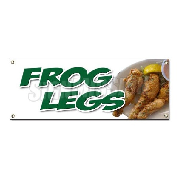 Signmission FROG LEGS BANNER SIGN sauteed grilled french battered deep fried food - B-FROG LEGS
