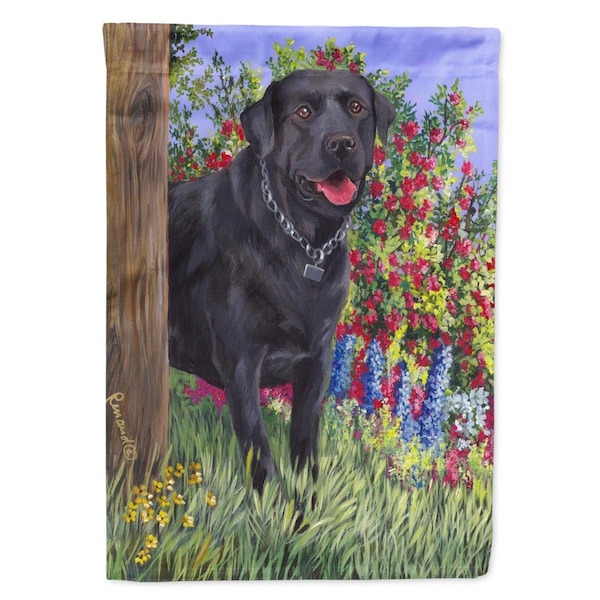 Carolines Treasures 11 x 0.01 x 15 in. Black Labrador Retriever Garden Flag - PPP3028GF