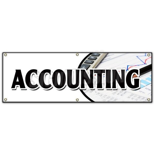Signmission ACCOUNTING BANNER SIGN tax return preparation cpa refund accountant - B-72 ACCOUNTING