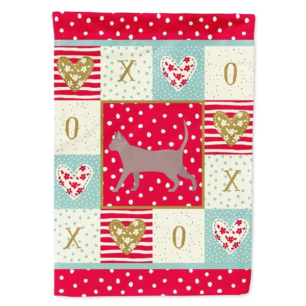 Patioplus 28 x 0.01 x 40 in. Thai Lilac No.2 Cat Love Canvas House Flag - PA2102776
