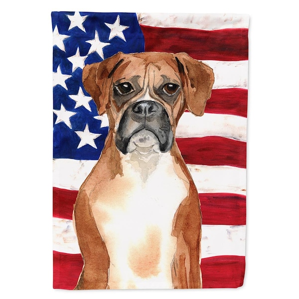Carolines Treasures Patriotic USA Boxer Garden Size Flag - CK1736GF