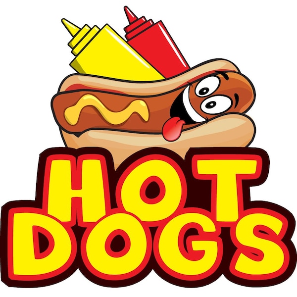 Signmission HOT DOGS CHICAGO STYLE 24in Concession Decal sign cart trailer stand sticker - D-DC-24-HOT DOGS CHICAGO STYLE