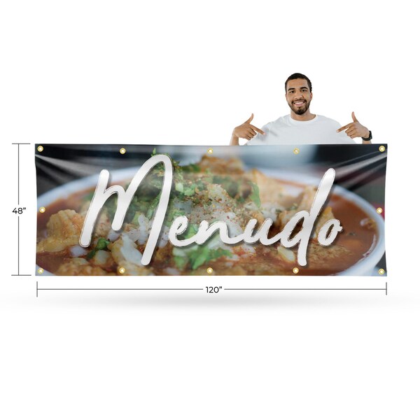 Signmission Menudo, 48 Inch x 120 Inch, Vinyl Banner - B-120-30737