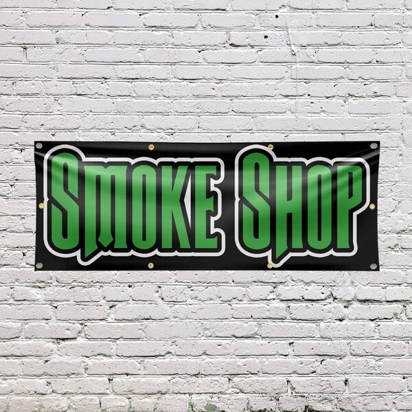 Signmission Smoke Shop, 36 Inch x 96 Inch, Vinyl Banner - B-96-30860