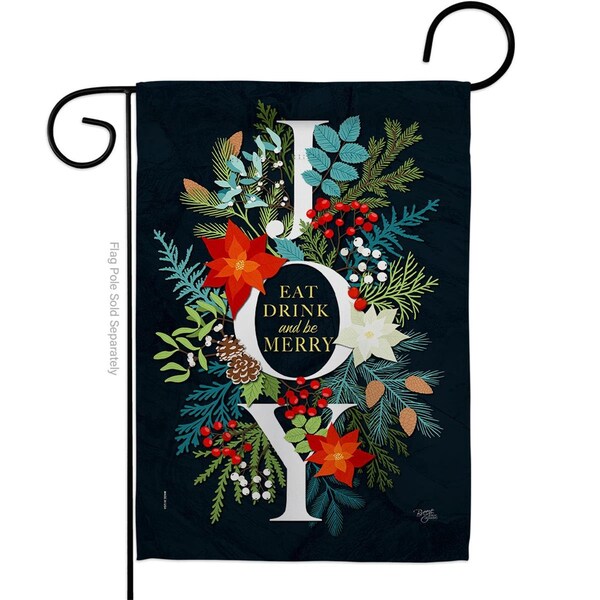 Gardencontrol 13 x 18.5 in. Be merry Garden Flag with Winter Wonderland Double-Sided Decorative Vertical Flags - GA3875775