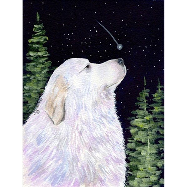 Patioplus Starry Night Great Pyrenees Flag - Garden Size; 11 x 15 in. - PA719338