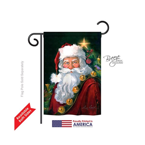 Gardencontrol Christmas Santa Portrait 2-Sided Impression Garden Flag - 13 x 18.5 in. - GA866191