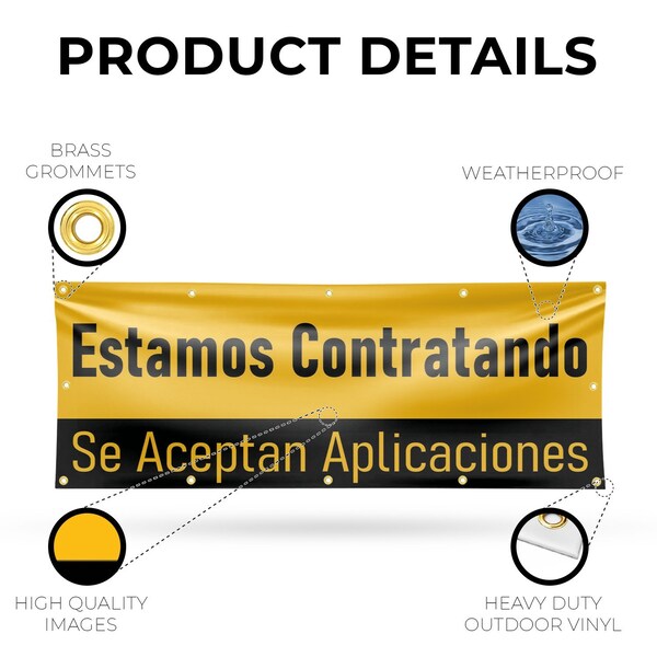 Signmission Estamos Tantratando, 48 Inch x 120 Inch, Vinyl Banner - B-120-30564