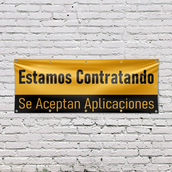 Signmission Estamos Tantratando, 48 Inch x 120 Inch, Vinyl Banner - B-120-30564