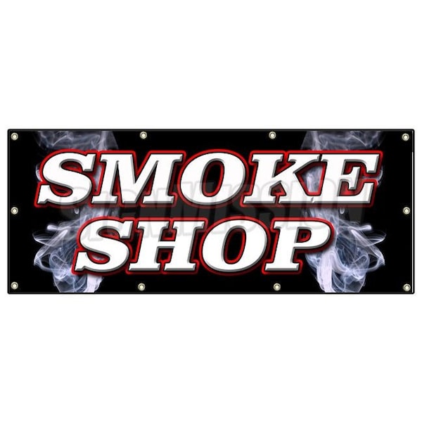 Signmission SMOKE SHOP BANNER SIGN cigar cigarrettes shop hookah pipes - B-96 SMOKE SHOP