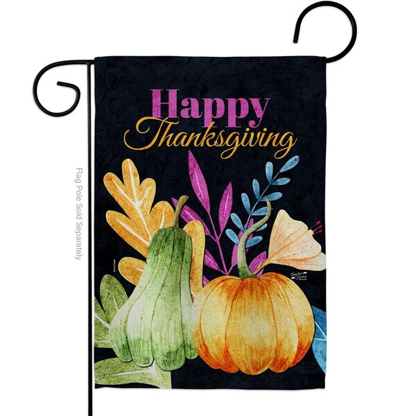 Angeleno Heritage Angeleno Heritage G135566-BO 13 x 18.5 in. Thanksgiving Pumpkin Garden Flag with Fall Double-Sided Decorative Vertical Flags House Decoration Banner Yard Gift - G135566-BO