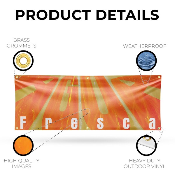 Signmission Agua Fresca, 24 Inch x 72 Inch, Vinyl Banner - B-72-30454