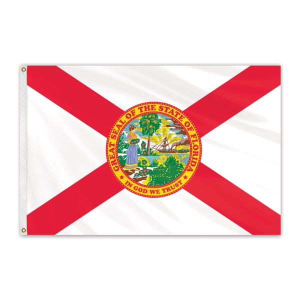 Global Flags Unlimited Florida Outdoor Poly Max Flag 5'x8' - 200977