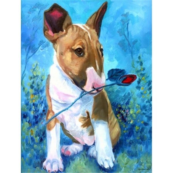 Patioplus Bull Terrier Rose For Mom Flag Garden Size - PA2556213