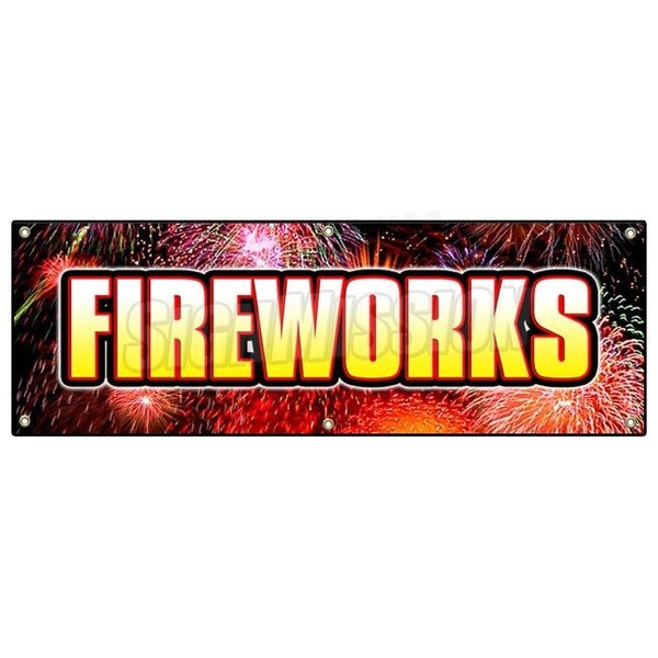 Signmission FIREWORKS I BANNER SIGN stand firework store July 4th firecracker fourth - B-72 FIREWORKS1