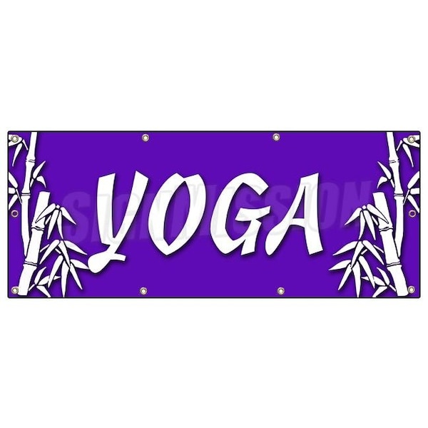 Signmission YOGA BANNER SIGN signs mat pants clothes bikram relaxation therapy - B-96 YOGA