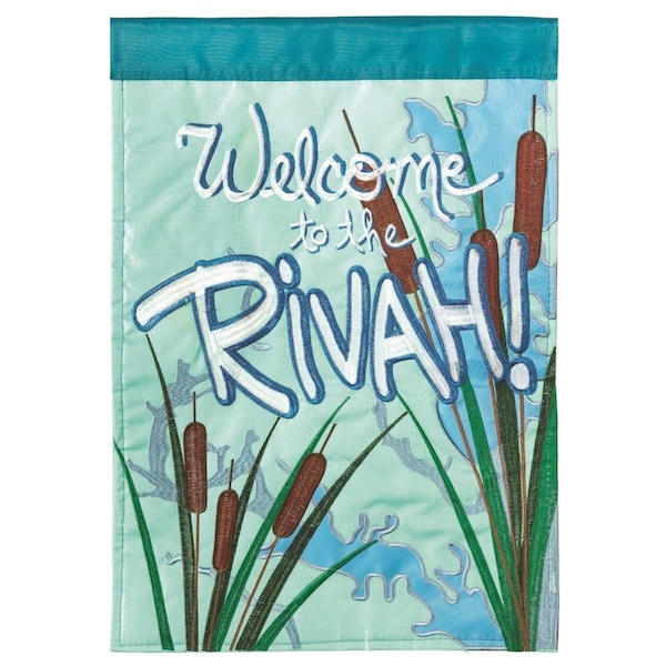Dicksons 29 x 42 in. Flag Double Applique Welcome To The Rivah Polyester - Large - M001128