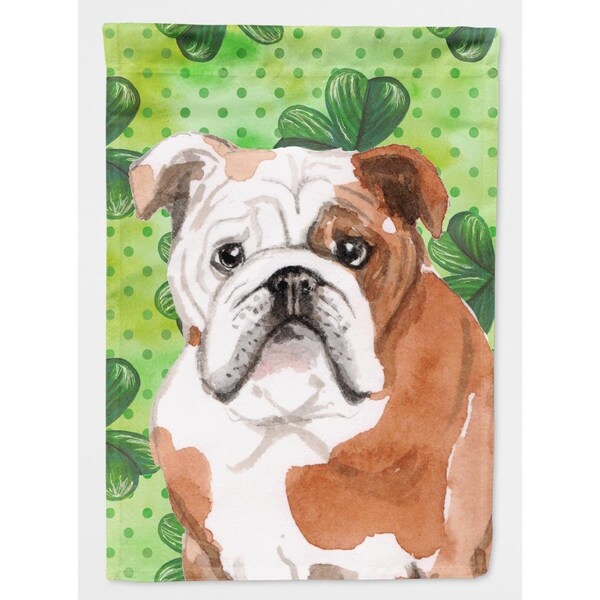 Carolines Treasures English Bulldog Saint Patricks Flag Canvas - House Size - BB9556CHF