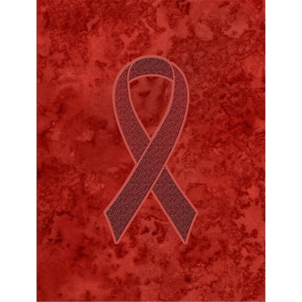 Patioplus Burgundy Ribbon for Multiple Myeloma Cancer Awareness Canvas House Flag Size - 28 x 40 In. - PA55420
