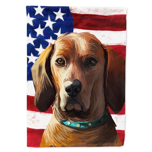 Patioplus Redbone Coonhound Dog American Canvas House Flag - 28 x 0.01 x 40 in. - PA2553177